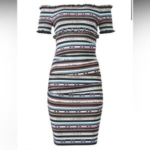 Nicole miller size xsmall or p striped sheath dress